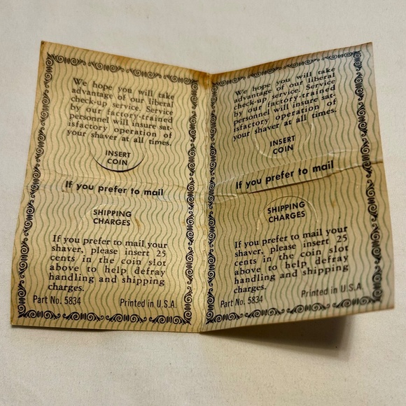 1960S SCHICK CROWN JEWEL ELECTRIC SHAVER, VINTAGE MINT NIB - Picture 5 of 5